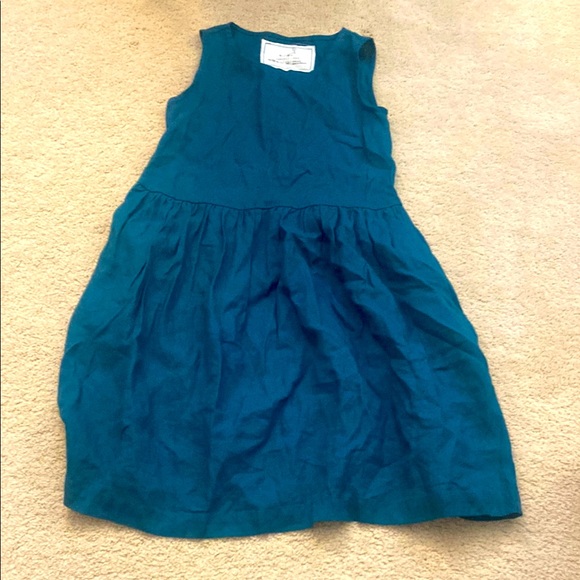 notPERFECTLINEN Dresses & Skirts - NPL emerald green/blue linen sleeveless dress